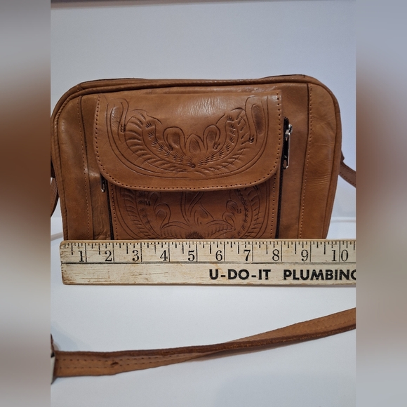 Vintage Tooled Leather Purse Grants Natural - Picture 15 of 16